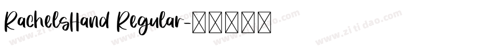 RachelsHand Regular字体转换